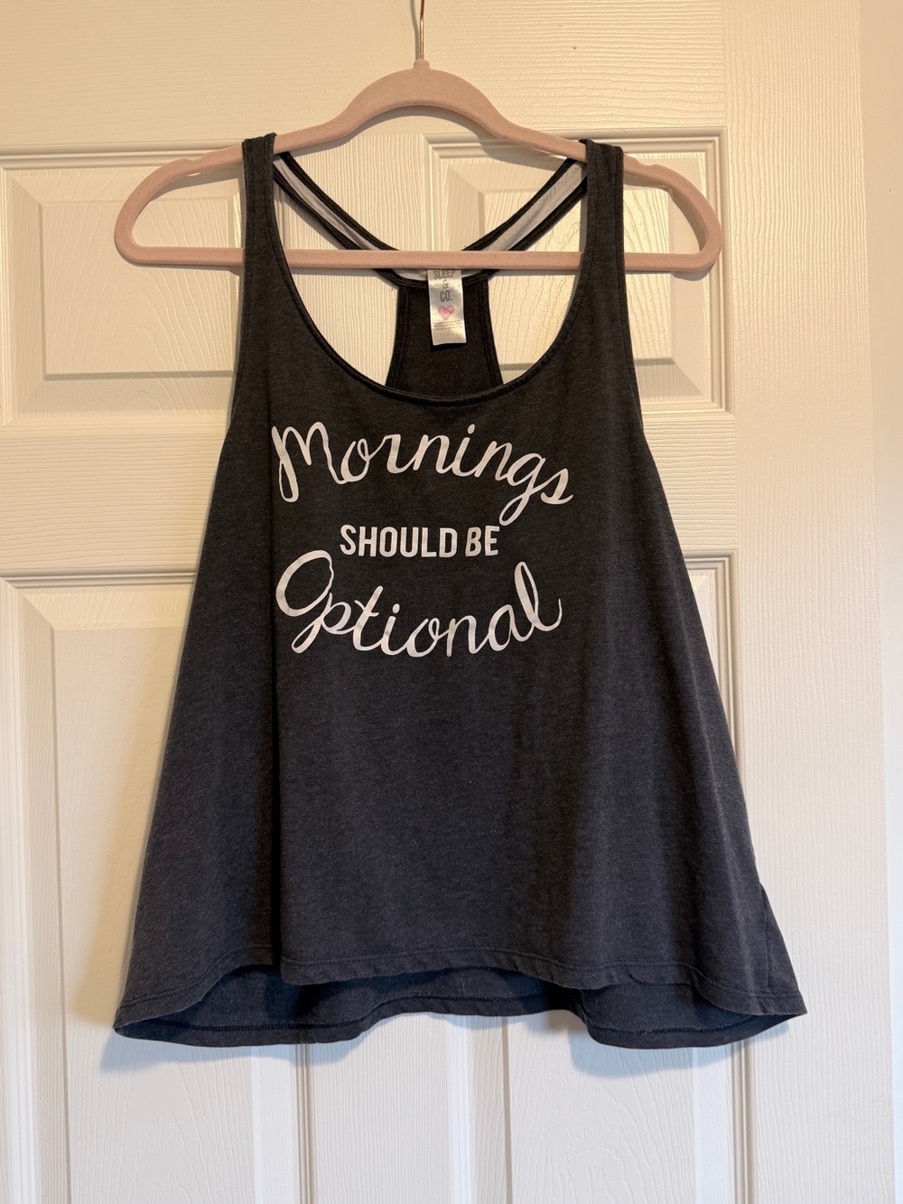 Charcoal Mornings Should Be Optional Racerback Tank